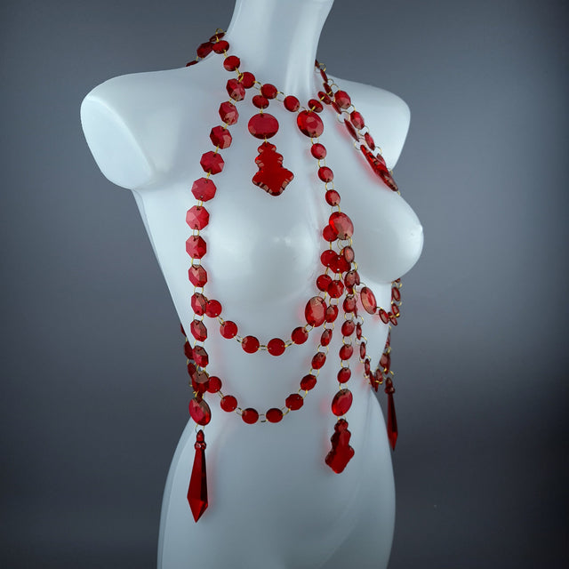 "Kimaris" Red Jewel Harness