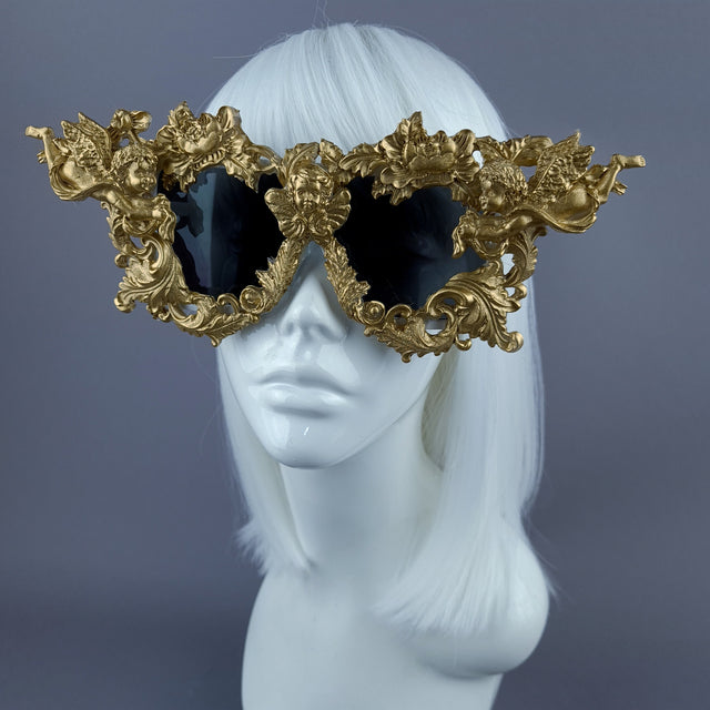 "Gabriel" Gold Filigree Ornate Unisex Sunglasses