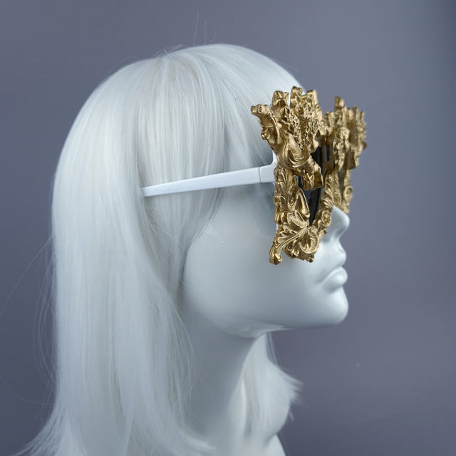 "Gabriel" Gold Filigree Ornate Unisex Sunglasses
