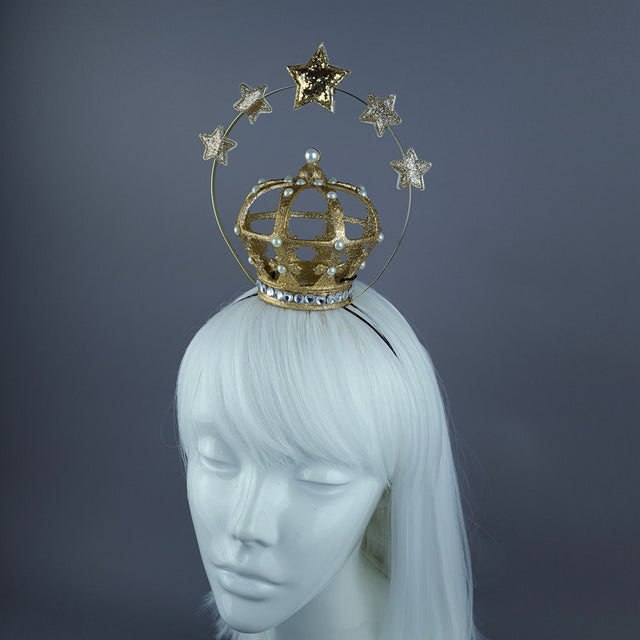 "Hail" Vigin Mary Crown Star Halo