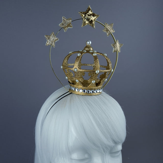 "Hail" Vigin Mary Crown Star Halo