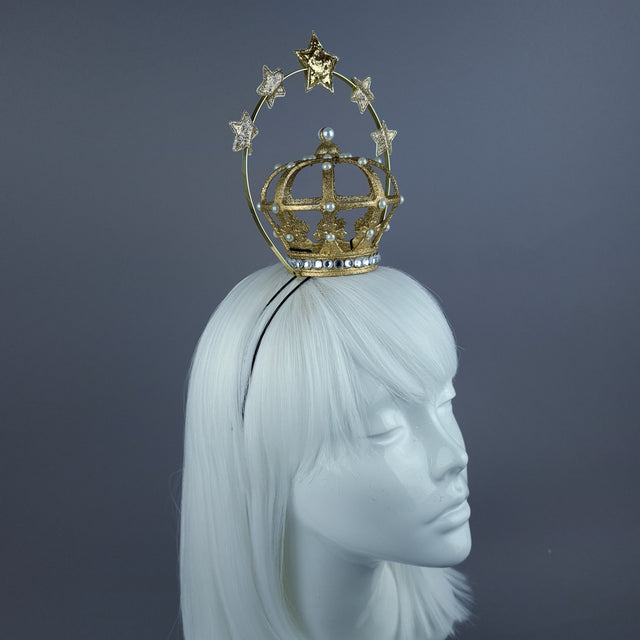 "Hail" Vigin Mary Crown Star Halo
