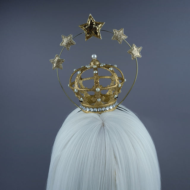 "Hail" Vigin Mary Crown Star Halo