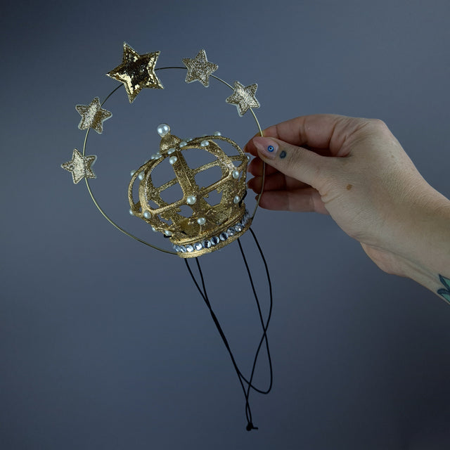 "Hail" Vigin Mary Crown Star Halo