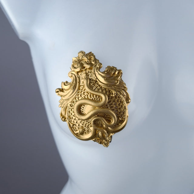 "Salem" Gold Filigree & Snake Nipple Pasties