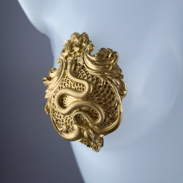 "Salem" Gold Filigree & Snake Nipple Pasties