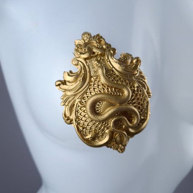 "Salem" Gold Filigree & Snake Nipple Pasties
