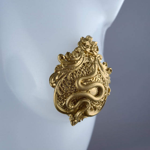 "Salem" Gold Filigree & Snake Nipple Pasties