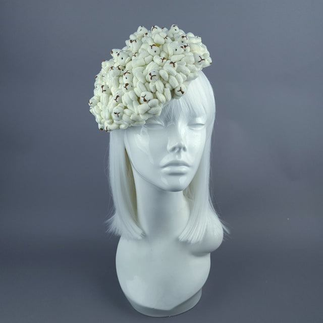 "Polar" Teddy Bear Fascinator Hat