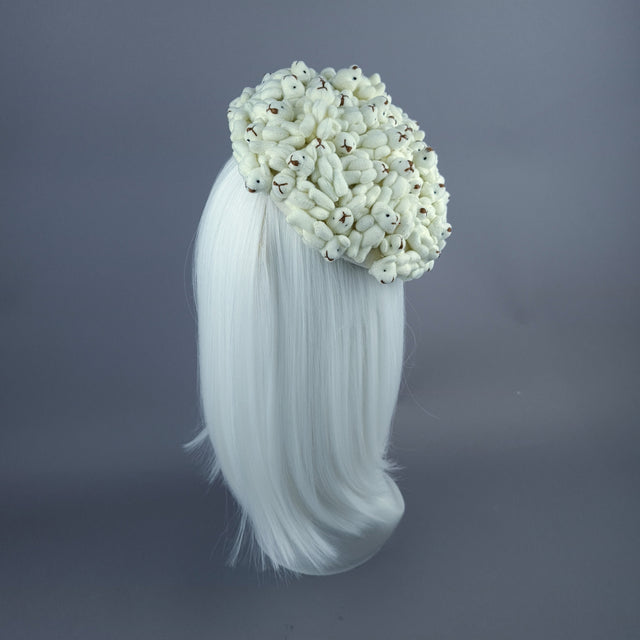 "Polar" Teddy Bear Fascinator Hat