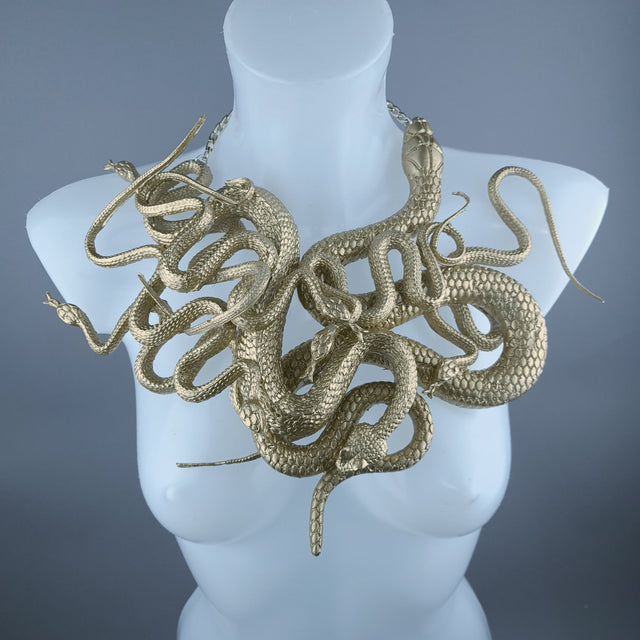 "Nile" Nest of Gold Snakes Necklace