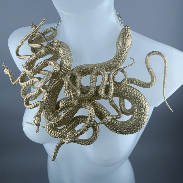 "Nile" Nest of Gold Snakes Necklace