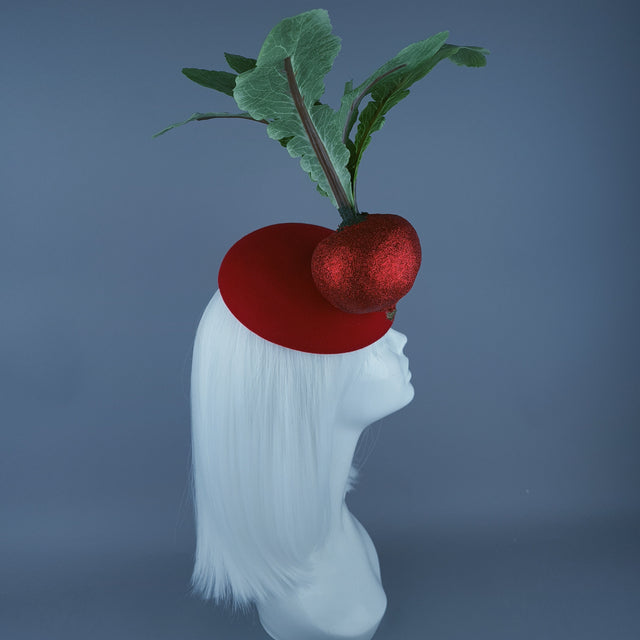"Radish me" Red Glitter Radish Vegetable Food Hat
