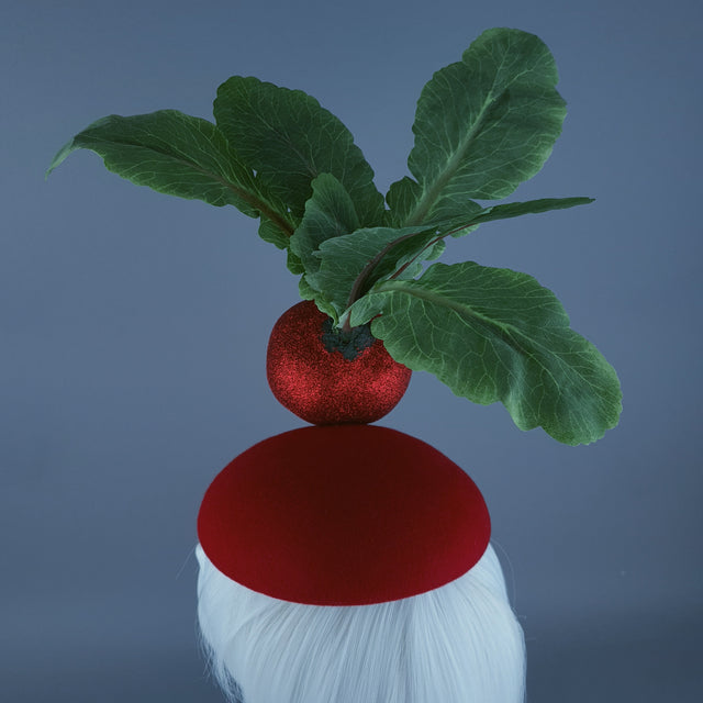 "Radish me" Red Glitter Radish Vegetable Food Hat