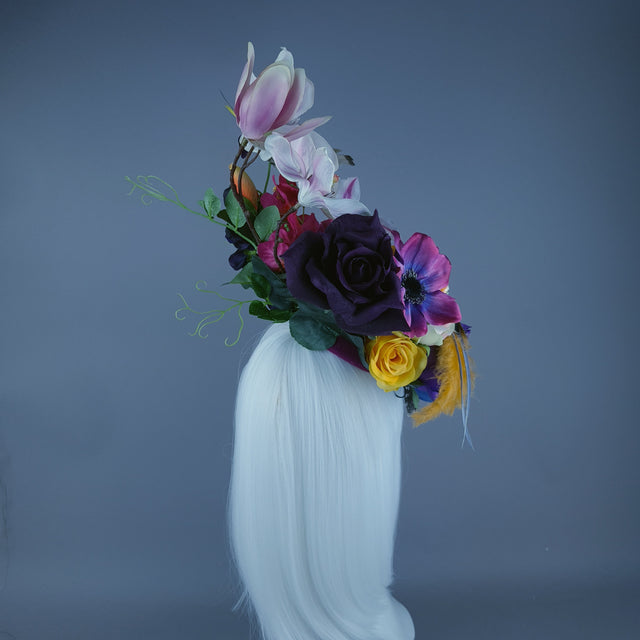 "Ensoleillé" Colourful Flower Floral Fascinator Hat Headdress