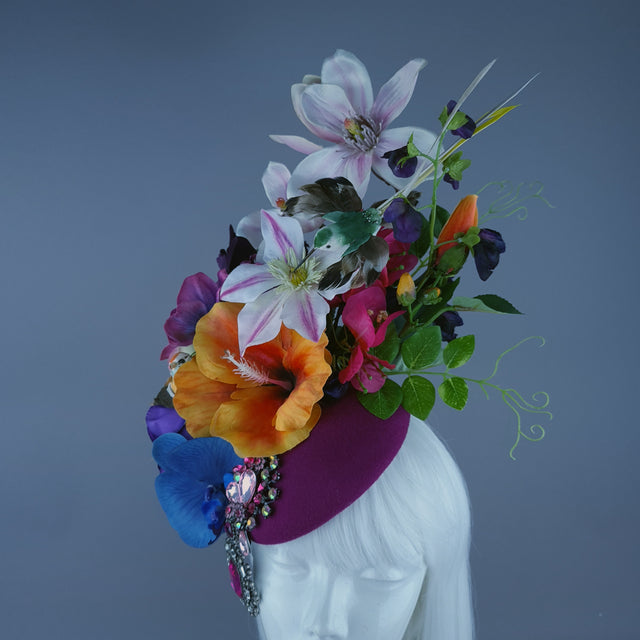 "Ensoleillé" Colourful Flower Floral Fascinator Hat Headdress