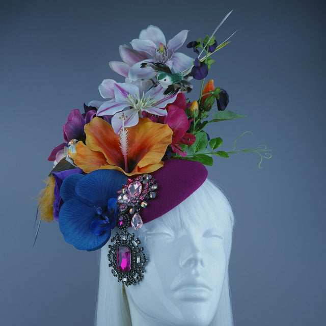 "Ensoleillé" Colourful Flower Floral Fascinator Hat Headdress