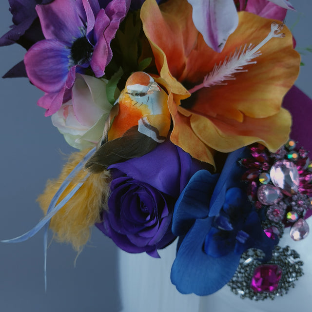 "Ensoleillé" Colourful Flower Floral Fascinator Hat Headdress