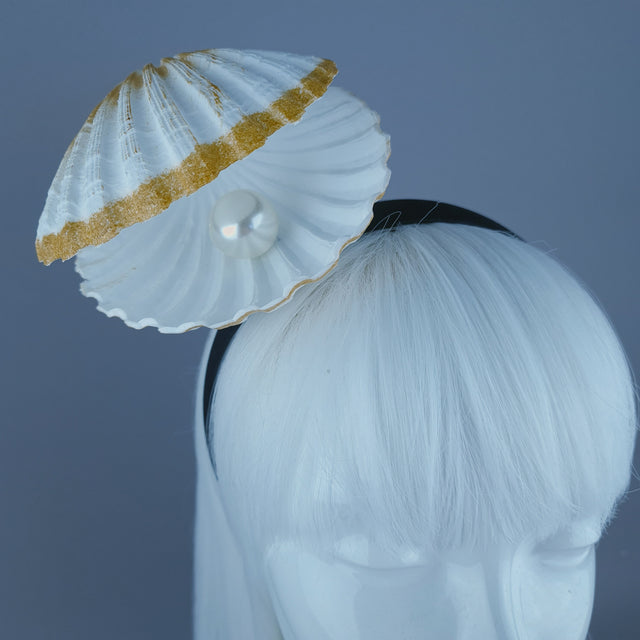 "Treasure" Oyster & Pearl Headband