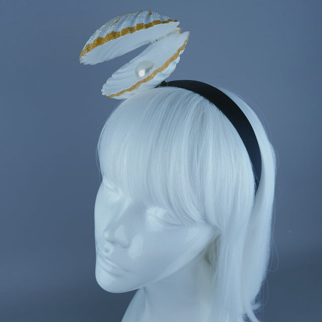"Treasure" Oyster & Pearl Headband