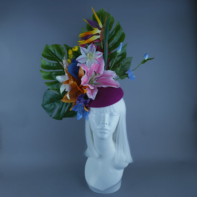 "Ceria" Colourful Flower Floral Fascinator Hat Headdress