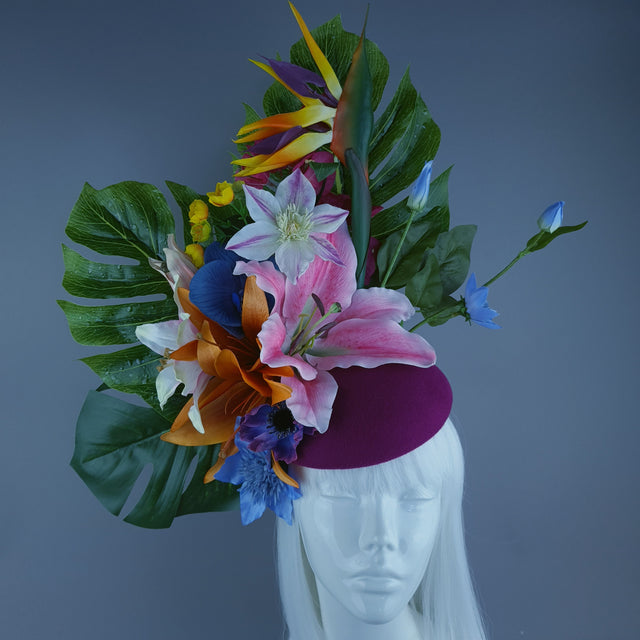 "Ceria" Colourful Flower Floral Fascinator Hat Headdress