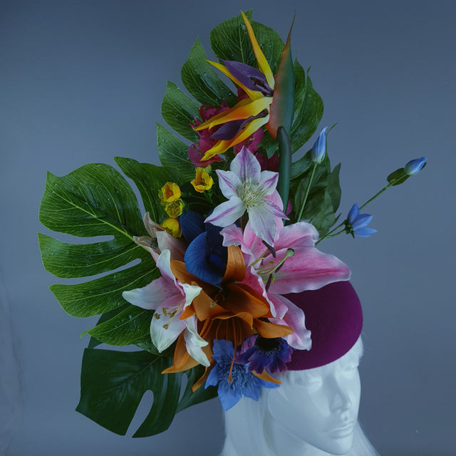 "Ceria" Colourful Flower Floral Fascinator Hat Headdress