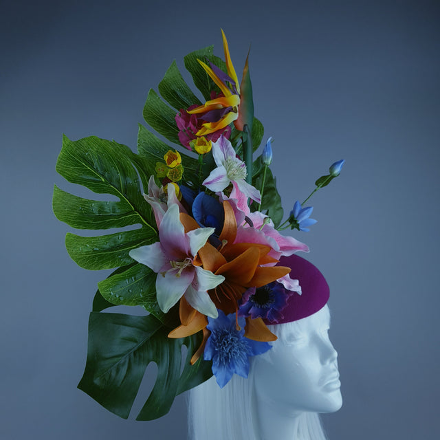 "Ceria" Colourful Flower Floral Fascinator Hat Headdress