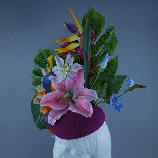 "Ceria" Colourful Flower Floral Fascinator Hat Headdress