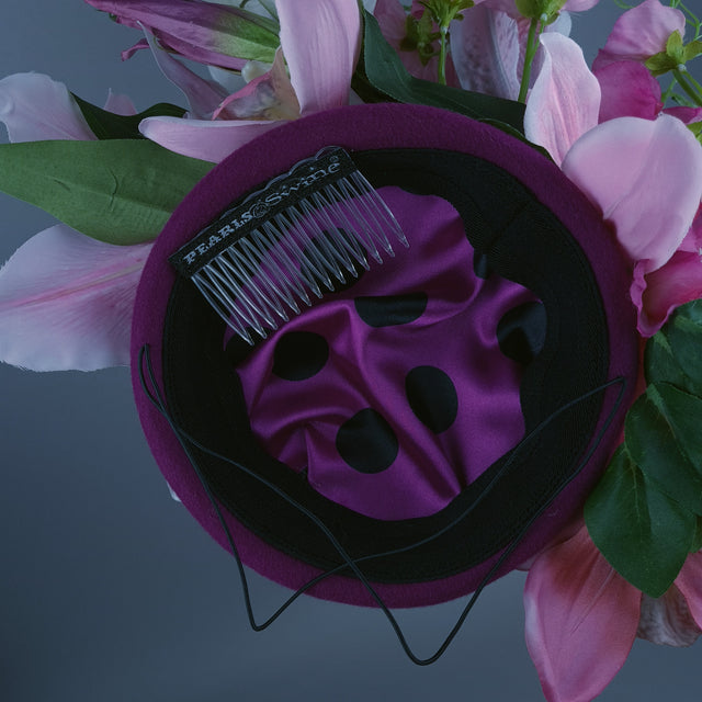 "Karasi" Pink Flower Statement Fascinator Hat