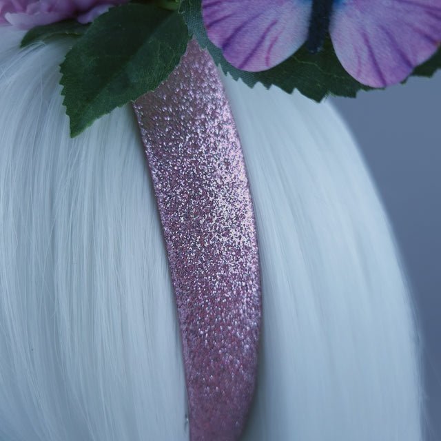 "Morpheus" Pink/Purple Rose Flower Headdress