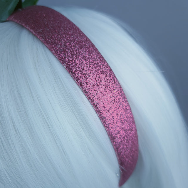 "Ambrosia" Bright Pink Lily & Bees Headdress