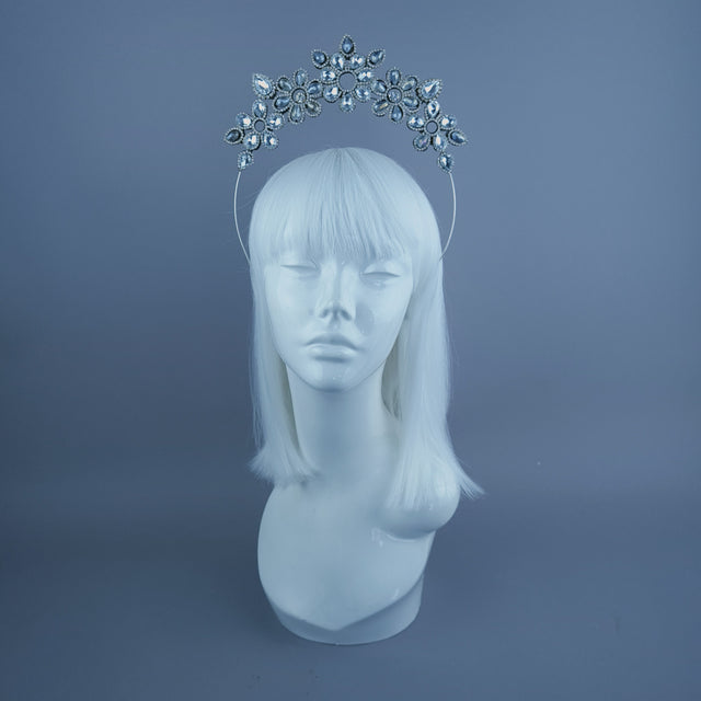 Clear/Silver Diamante Jewel Halo A1