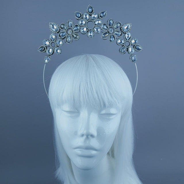 Clear/Silver Diamante Jewel Halo A1