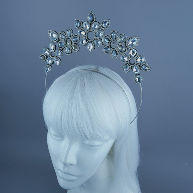 Clear/Silver Diamante Jewel Halo A1