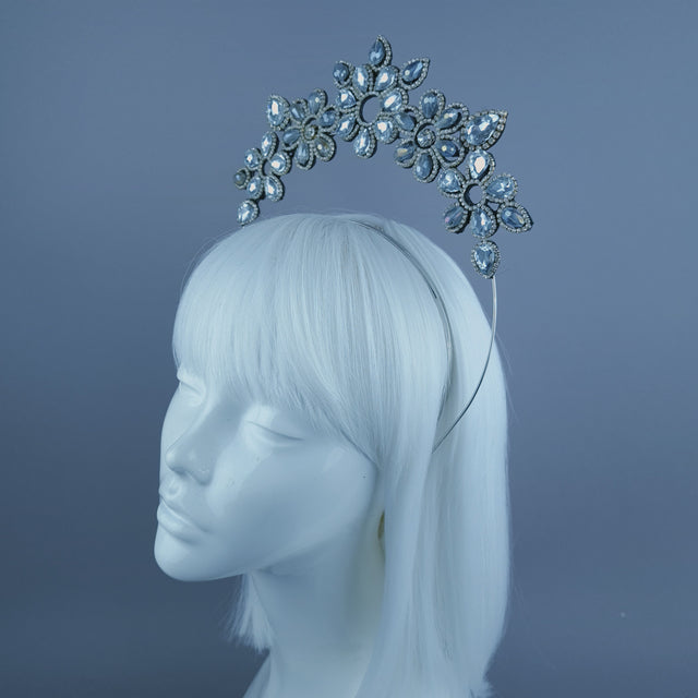 Clear/Silver Diamante Jewel Halo A1