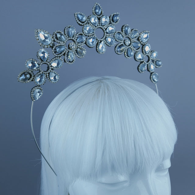 Clear/Silver Diamante Jewel Halo A1