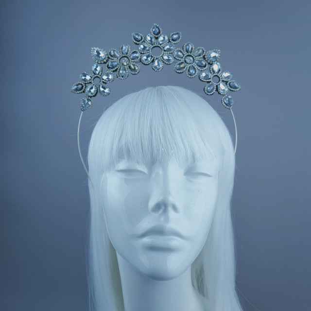 Clear/Silver Diamante Jewel Halo A1