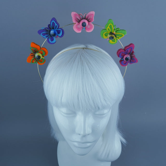 Colourful Felt Butterfly with Eyes Halo 2