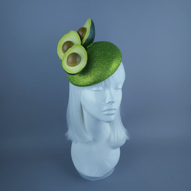 "Guacamole" Glitter Avocado Avo Vegetable Food Fascinator Hat