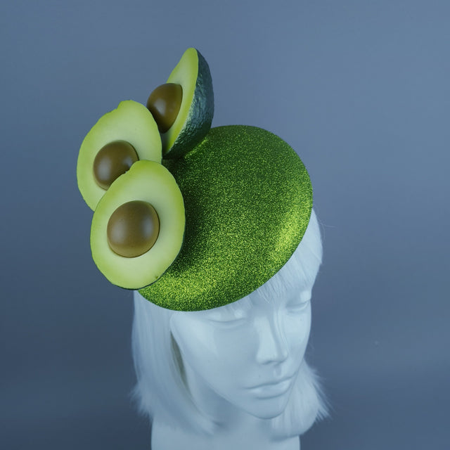 "Guacamole" Glitter Avocado Avo Vegetable Food Fascinator Hat