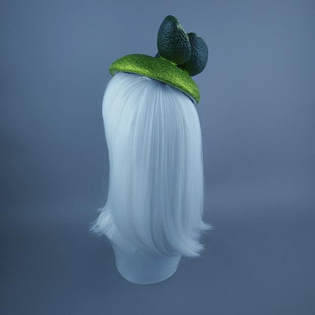 "Guacamole" Glitter Avocado Avo Vegetable Food Fascinator Hat