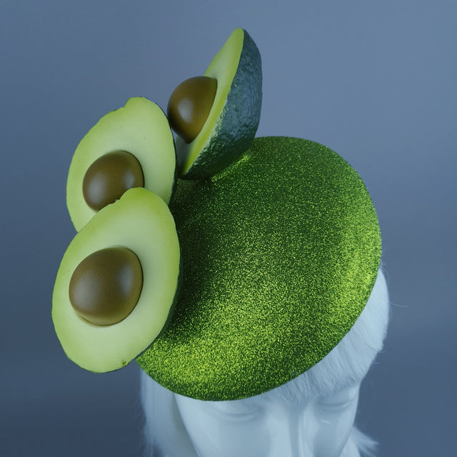 "Guacamole" Glitter Avocado Avo Vegetable Food Fascinator Hat