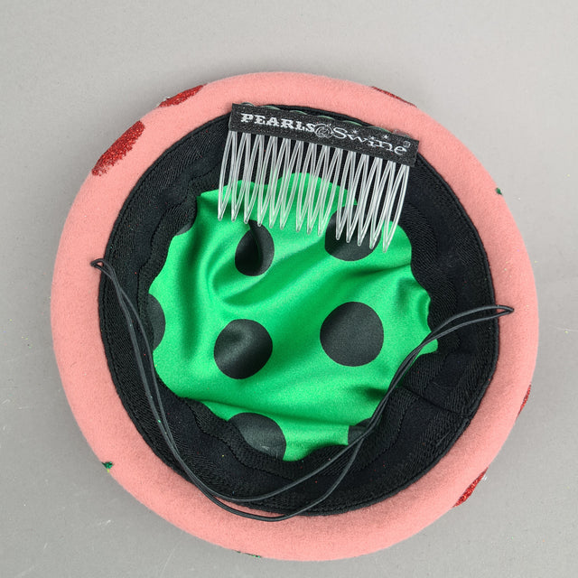 "Cherry Baby" Glitter Cherries Fruit Food Fascinator Hat