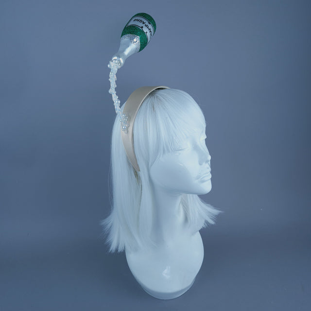 "Champers" Champagne Headpiece