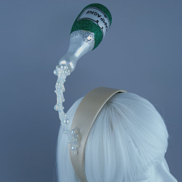 "Champers" Champagne Headpiece