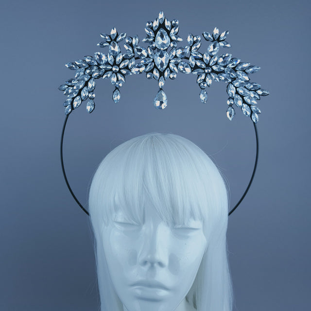 Clear/Silver Diamante Jewel Halo A8