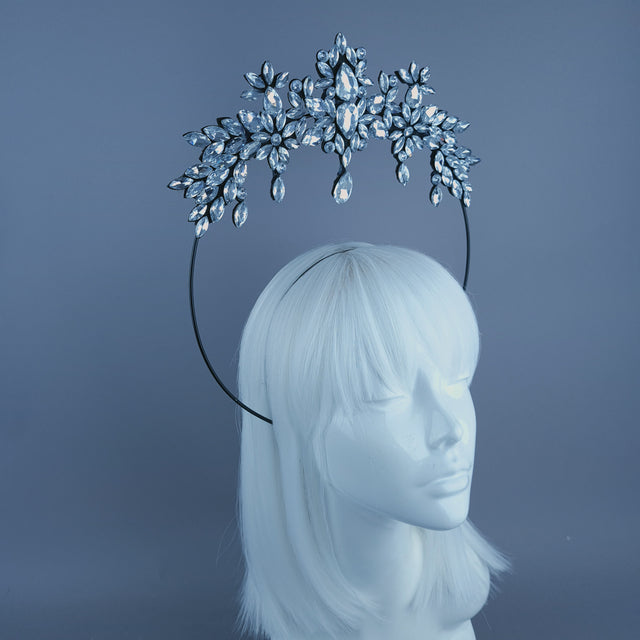 Clear/Silver Diamante Jewel Halo A8