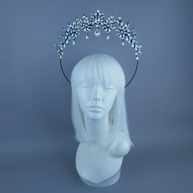 Clear/Silver Diamante Jewel Halo A5