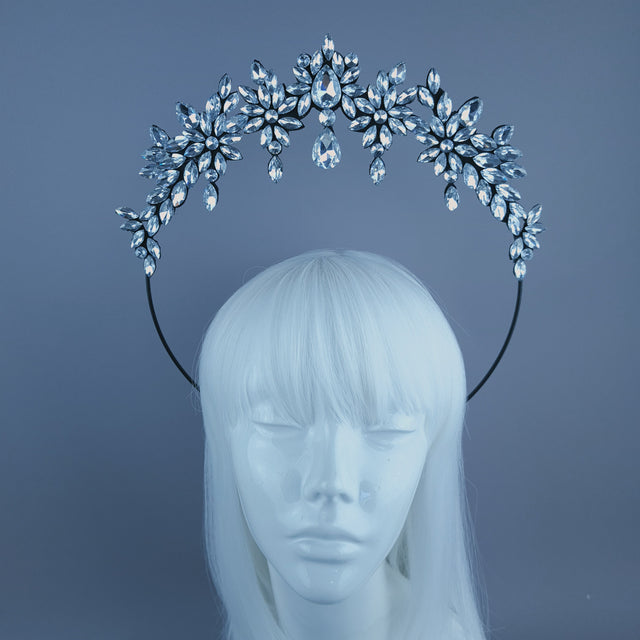 Clear/Silver Diamante Jewel Halo A5